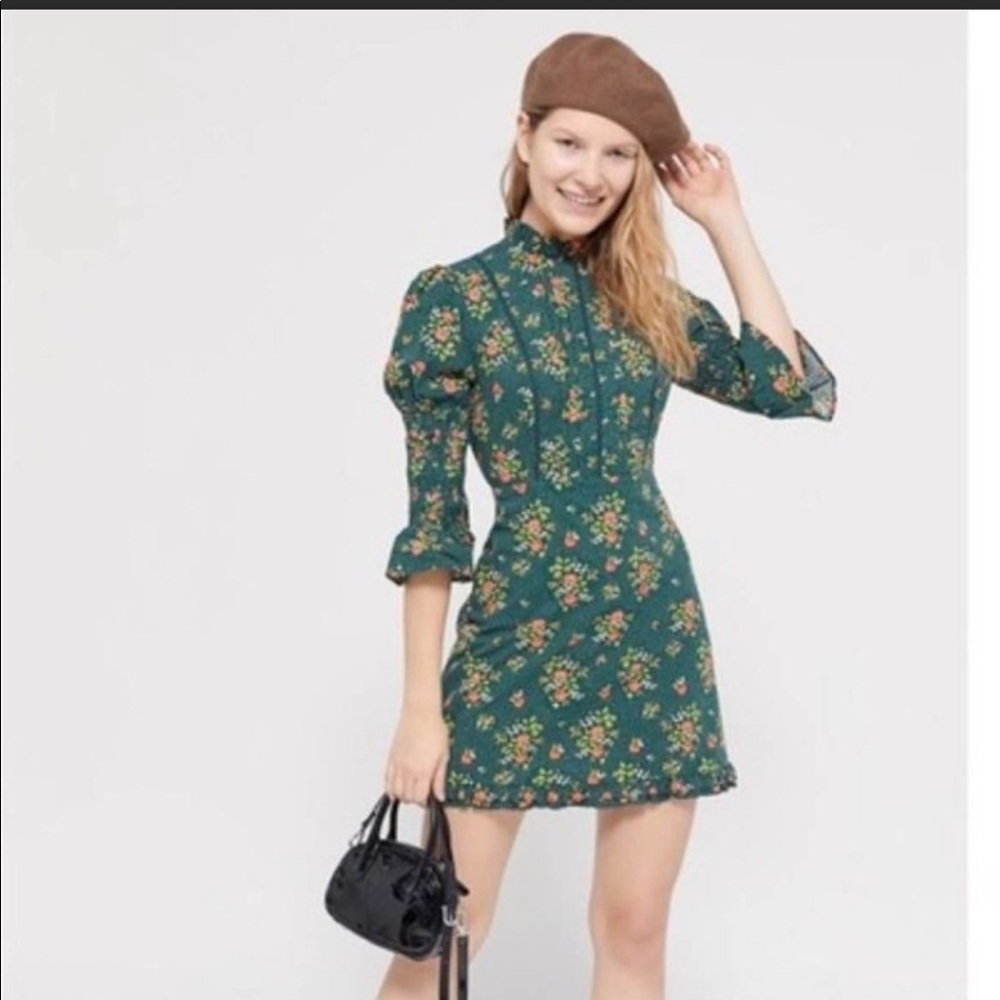 Laura Ashley maisy mock neck mini dress